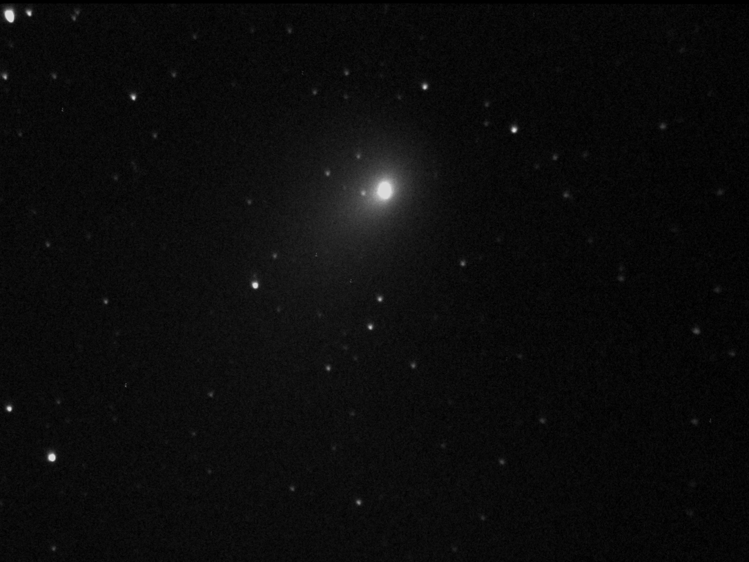 Image of comet from telescope