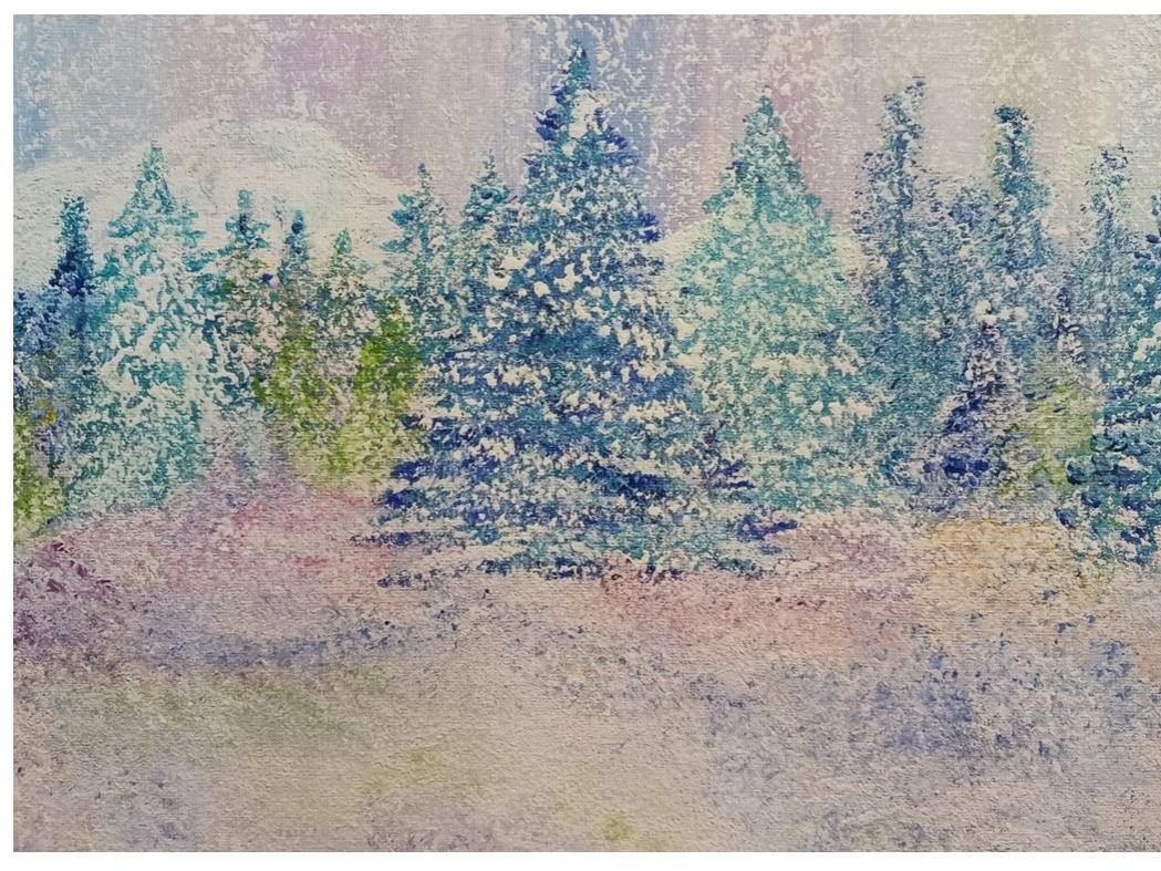 A painting of trees
