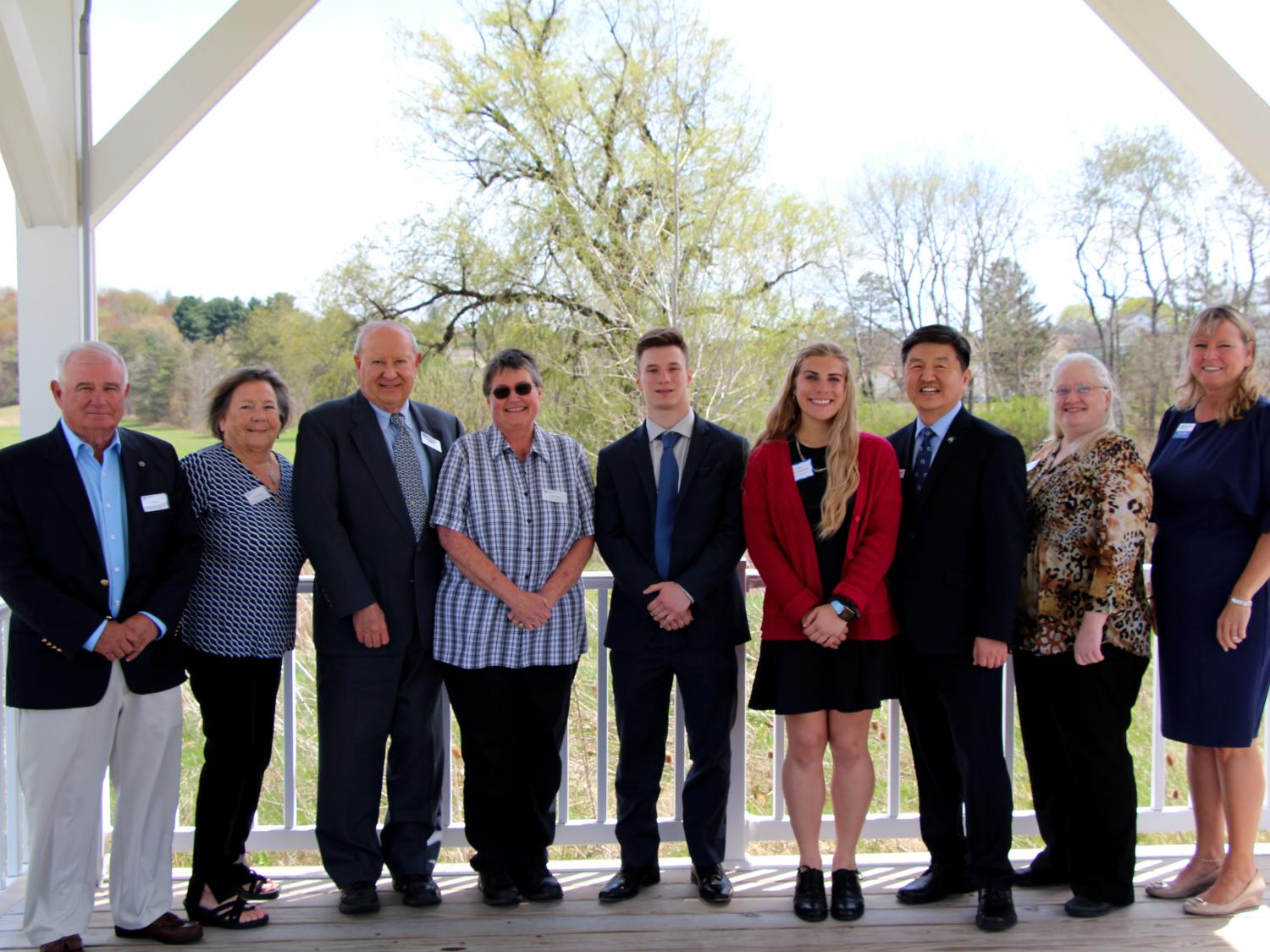 Left to right: Ed Nasuti, Della Nasuti, David Ross, Debbie Ross, Jason Plubell, Larissa James-LaBranche, Jungwoo Ryoo, Julie Frank, Jean Wolf