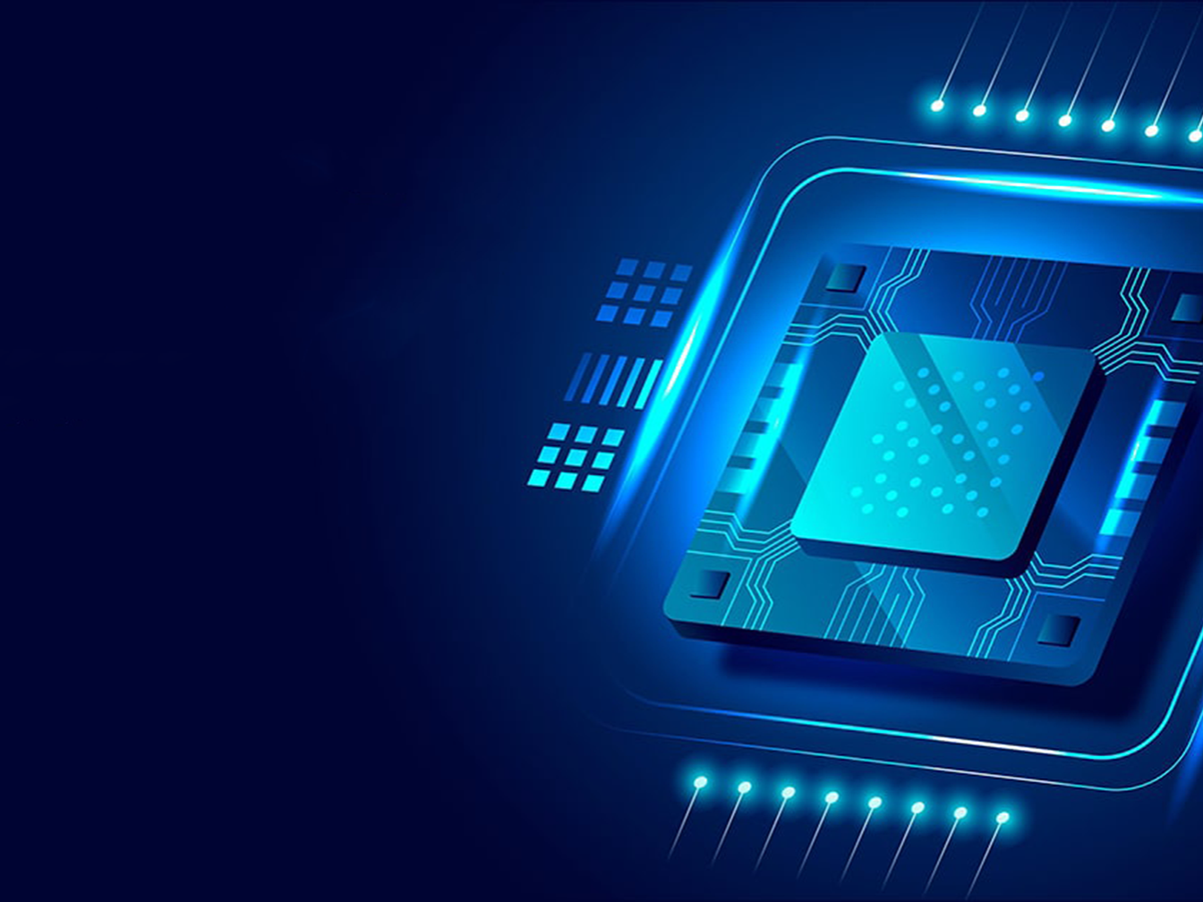 Stock image of a computer chip