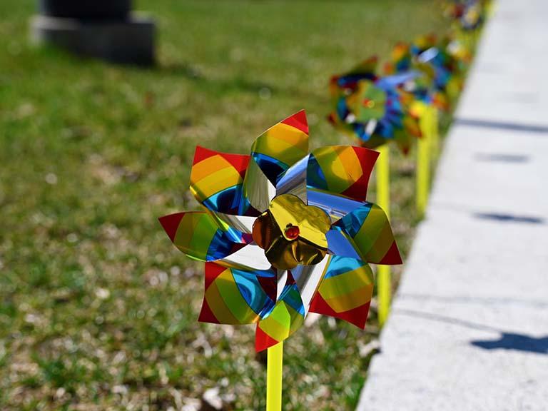 A close-up photo of a pinwheel 