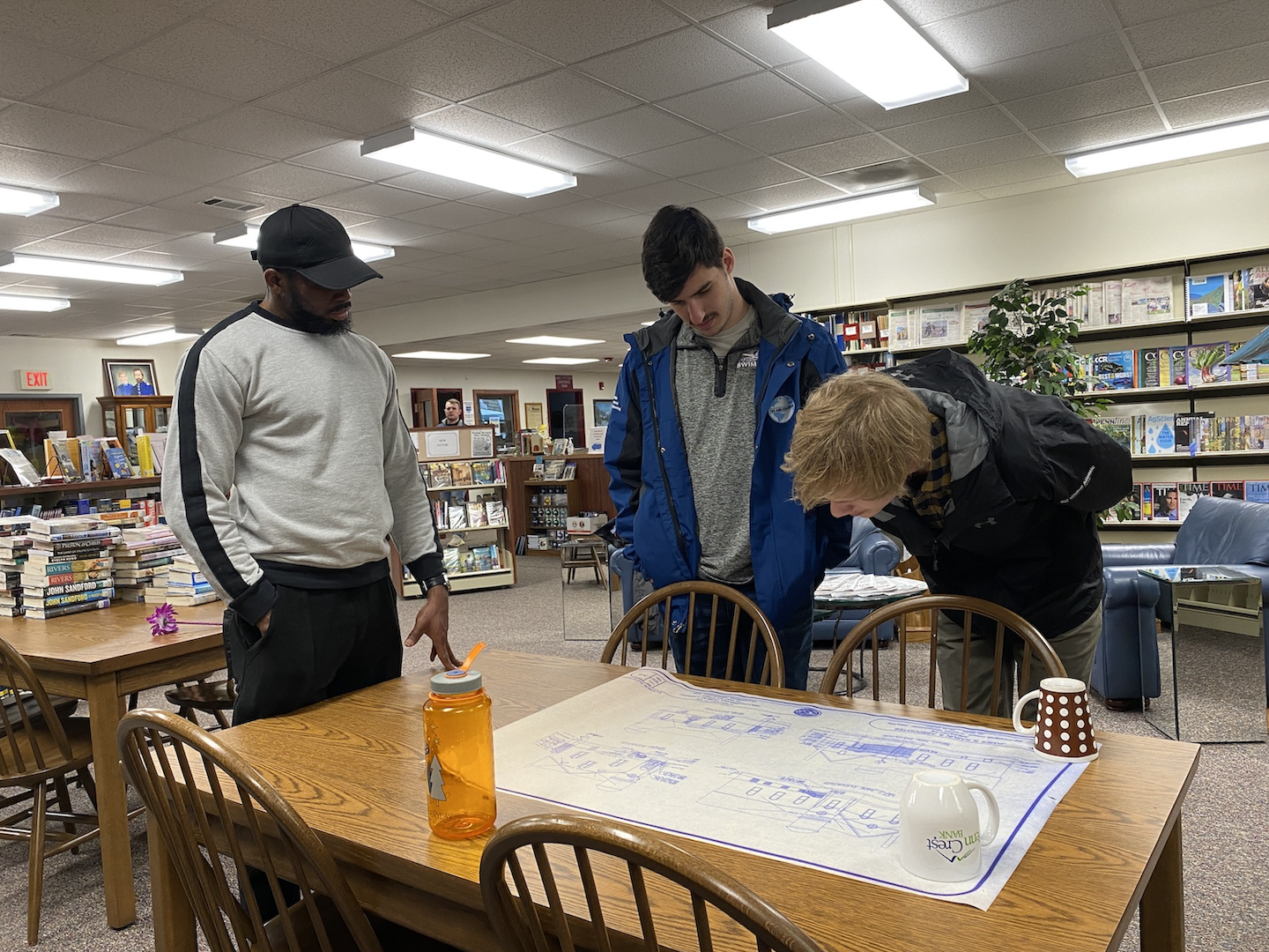 Solar Design (EGEE 437) students, taught by professor Nelson Dzade, on a field trip to the public library of Williamsburg, Pennsylvania, examine site conditions for solar application.