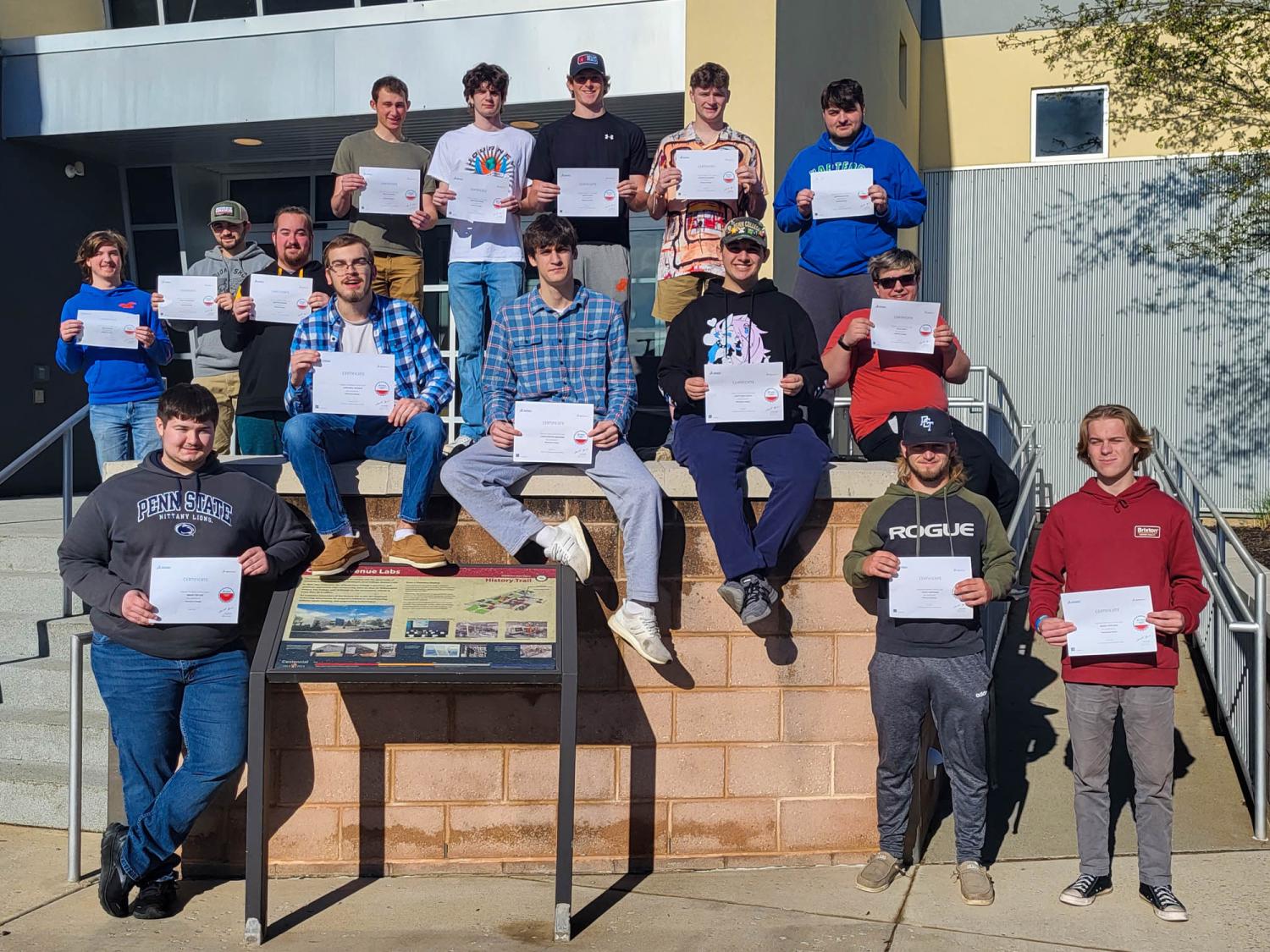 A group of students pose for a photo.