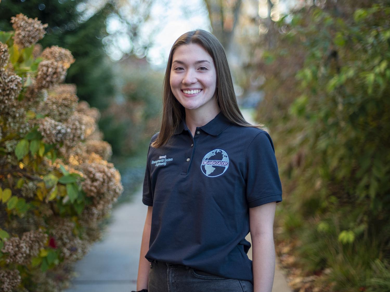 Hannah Chop, a senior majoring in environmental systems engineering