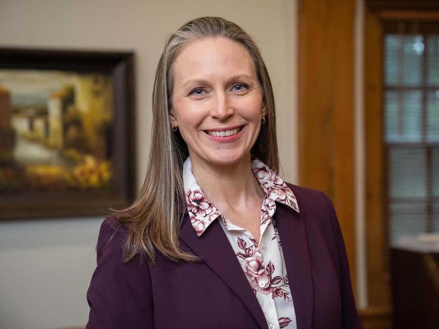 A portrait of Alicyn Rhoades, vice chancellor of Penn State Behrend.