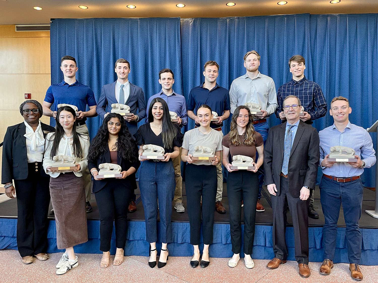 A photo of the spring 2023 Smeal major marshals, plus Felisa Higgins and Charles H. Whiteman.
