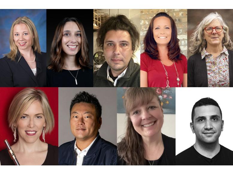 Collage of faculty and staff portraits