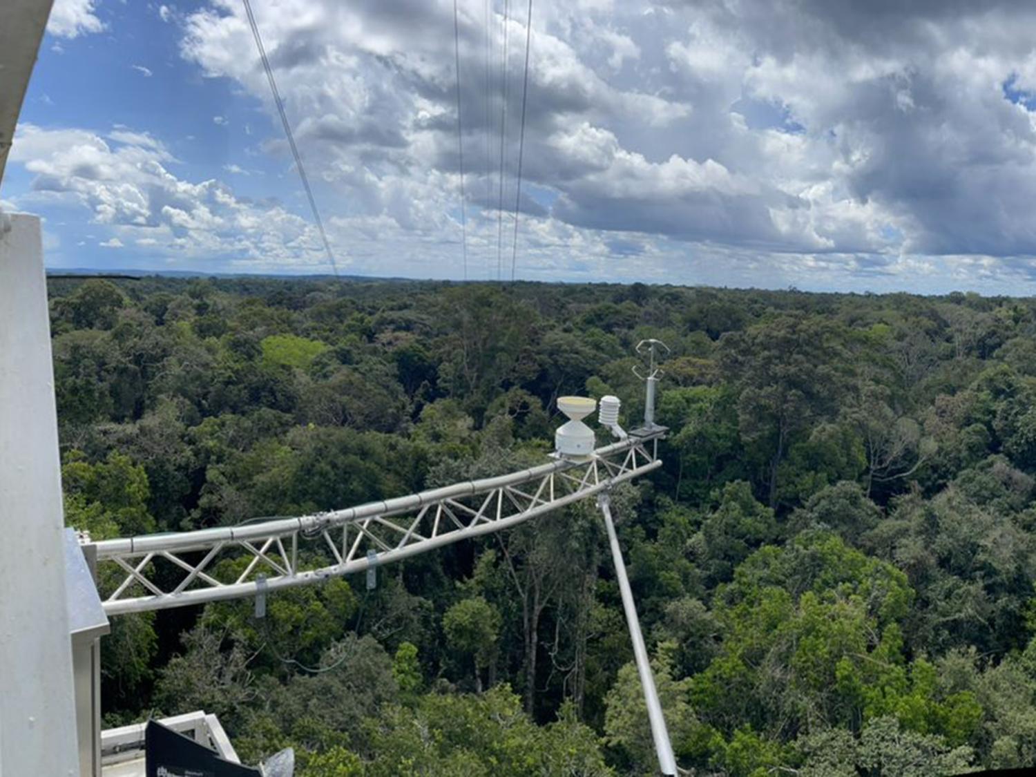 The Amazon Tall Tower Observatory stands over the central Amazon rainforest