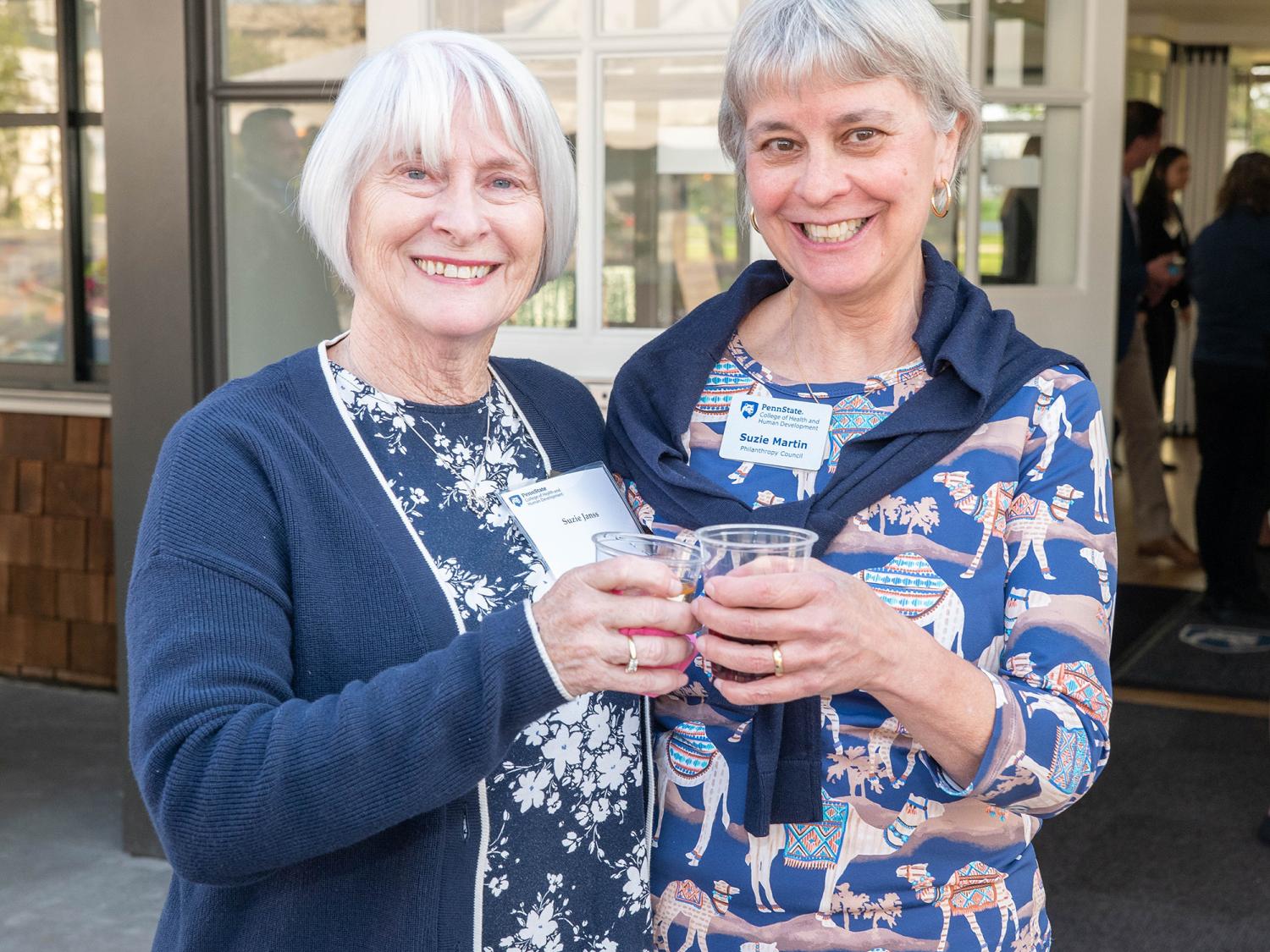 Suzanne ‘Suzie’ Heininger Janss (left) and Suzanne ‘Suzie’ F. Martin (right).