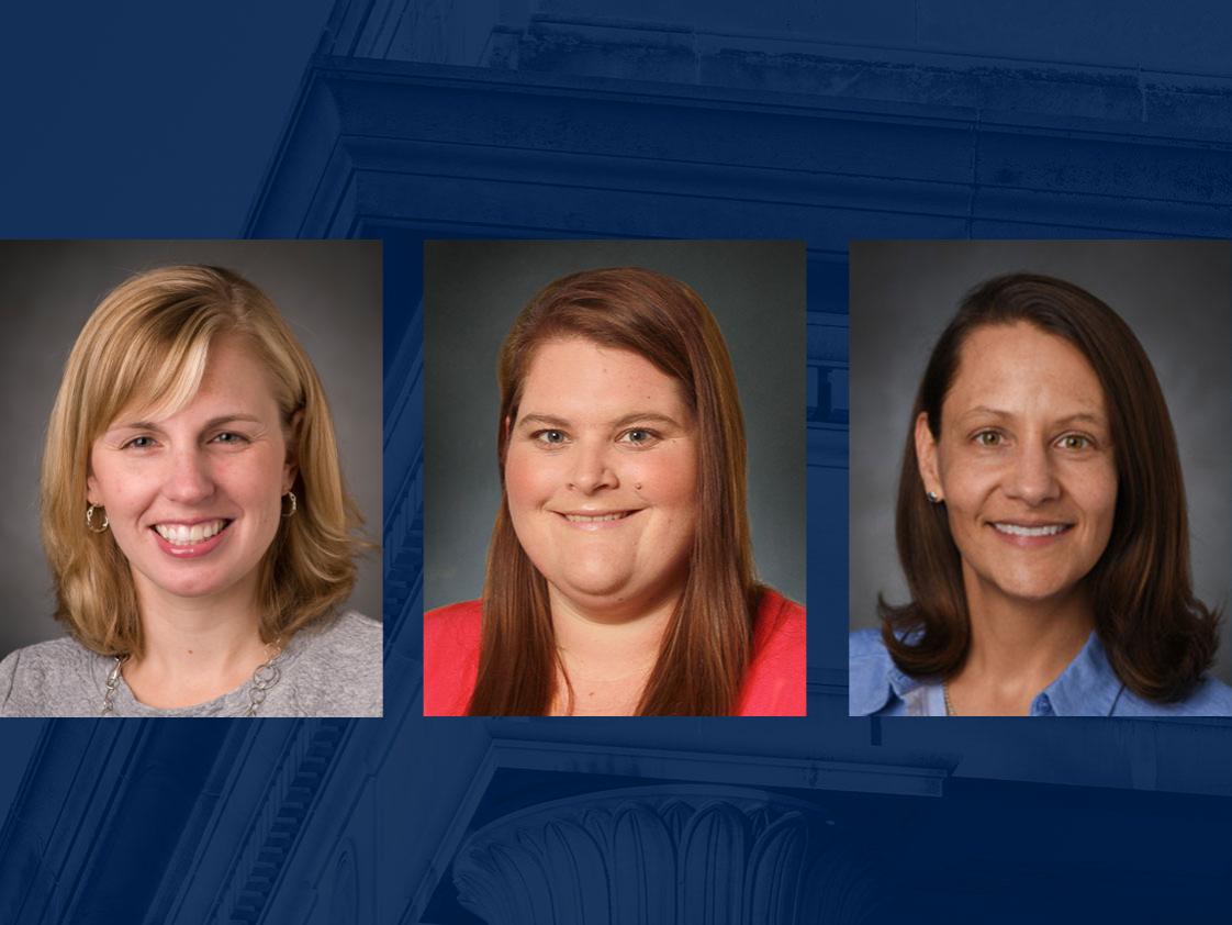 Headshot portraits of three individuals.