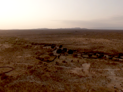 vast, mostly empty desert landscape viewed from above