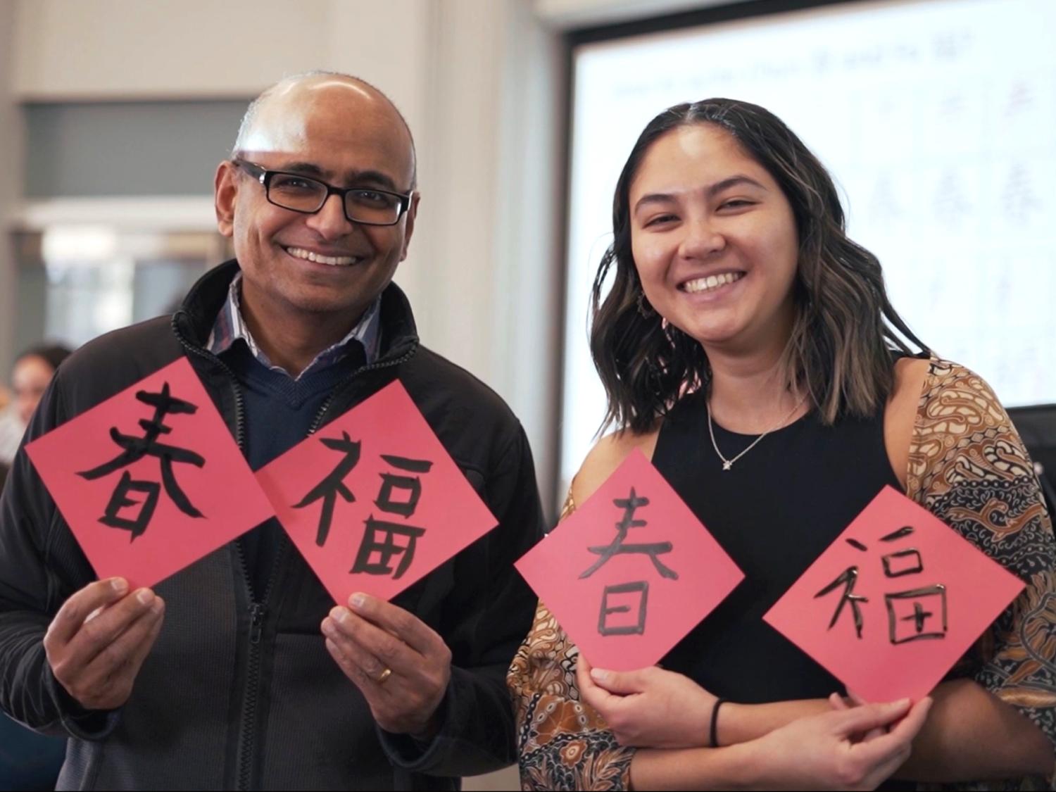Professor Venkatraman Gopalan and graduate student Angela Cleri 