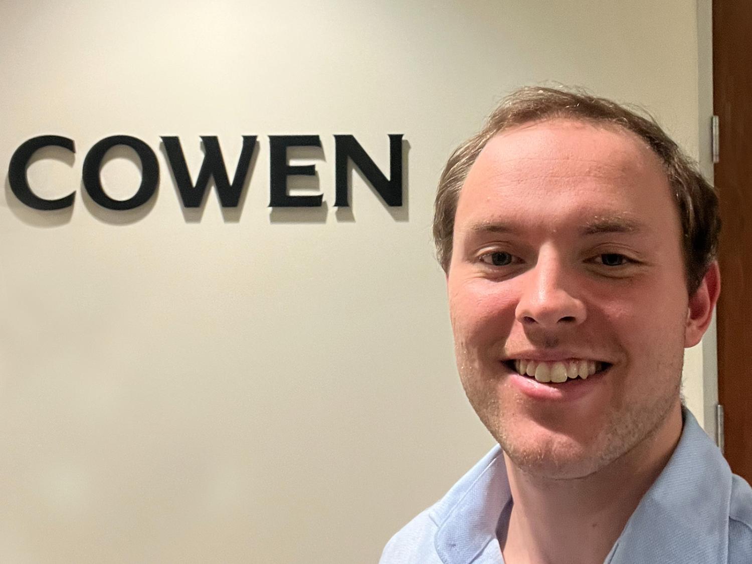 Lachlan Byrne at the TD Cowen office in San Francisco, California. 