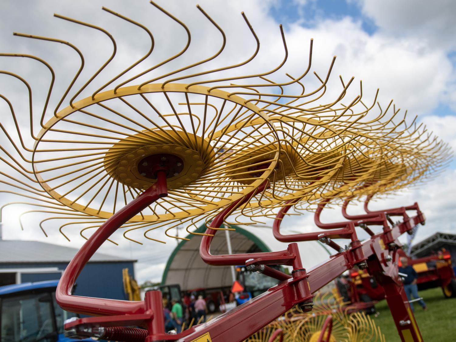 wheel rakes at Ag Progress