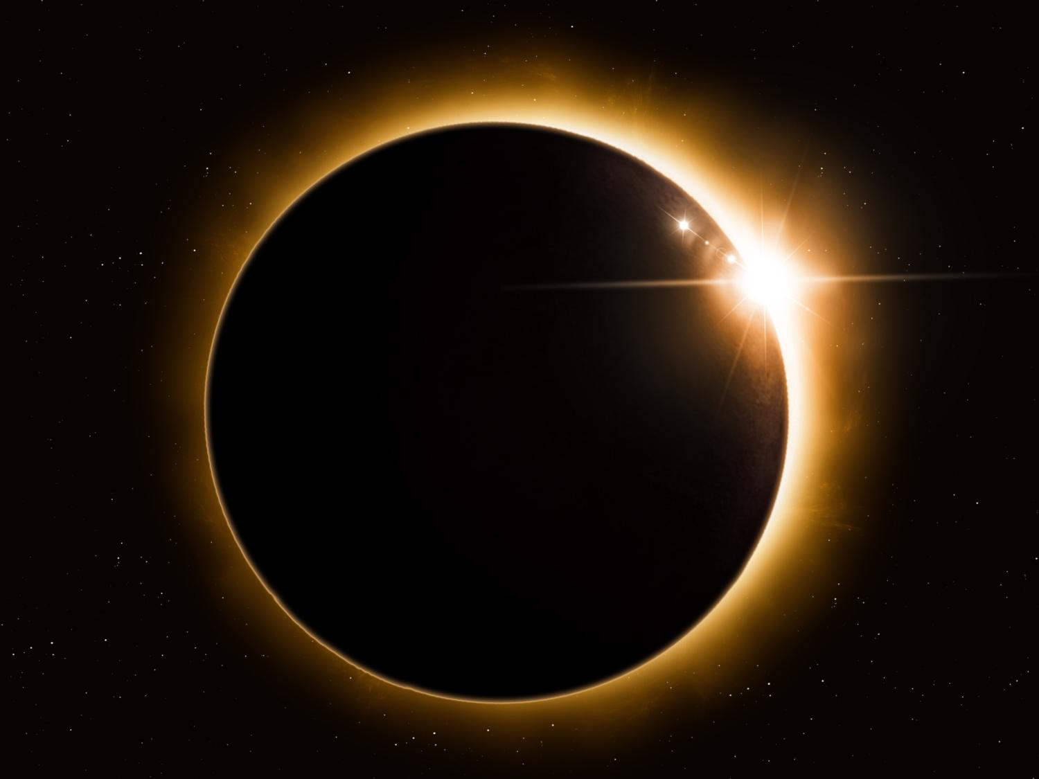 An illustration of a total solar eclipse