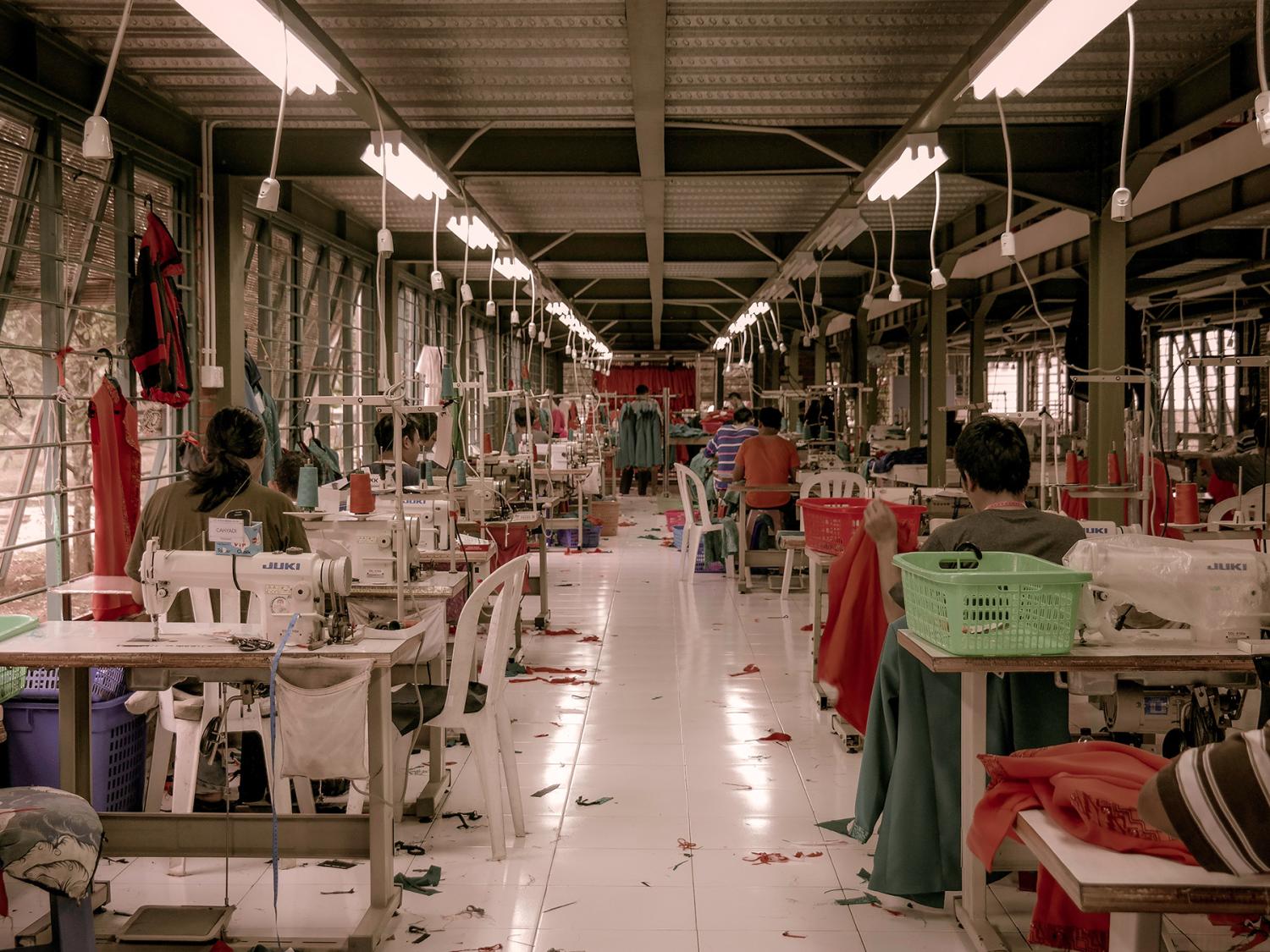 A photo of a clothing manufacturing plant.