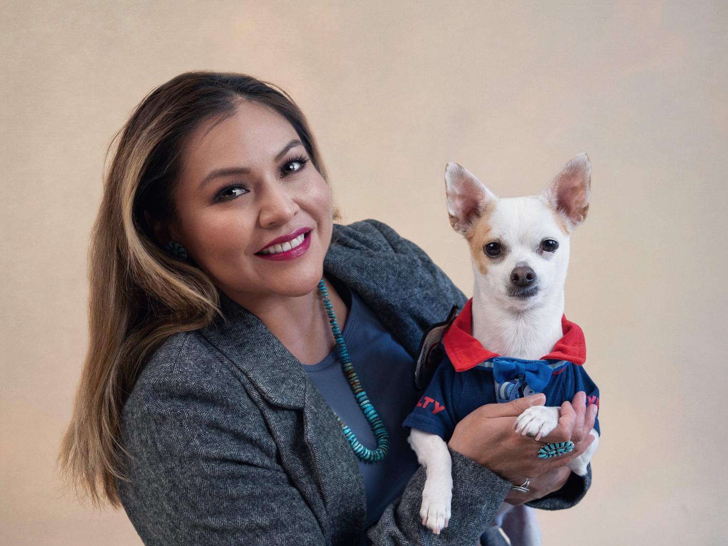 Stacia Fredericks and her dog