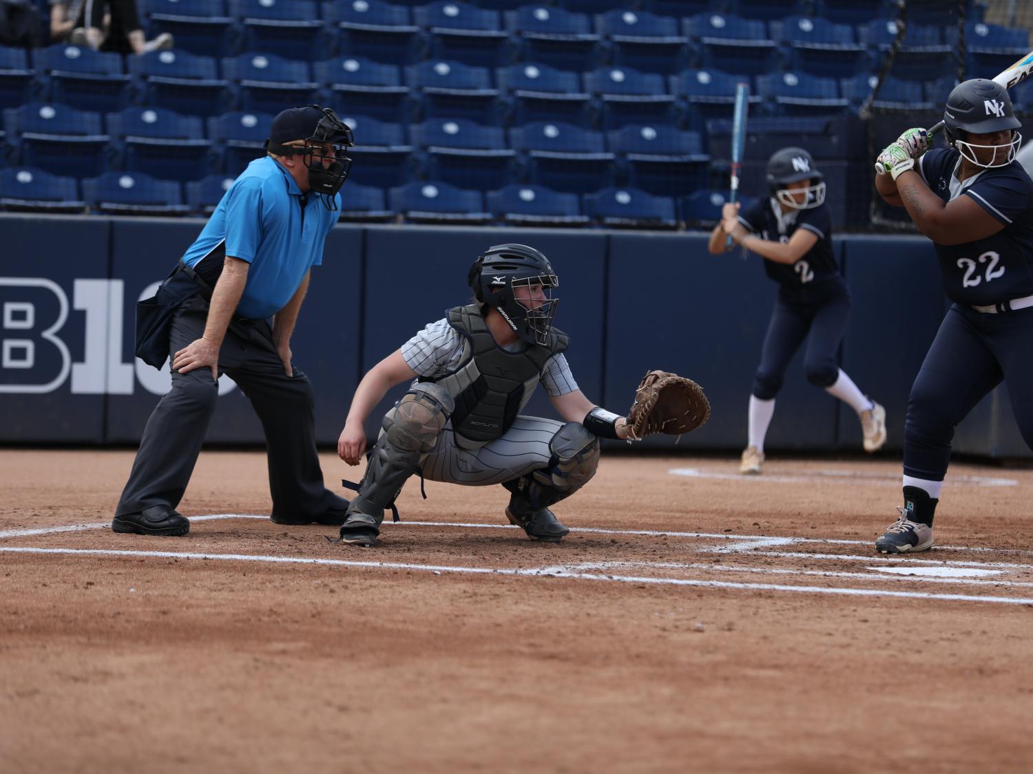 Karly Rees as catcher of Brandywine softball team