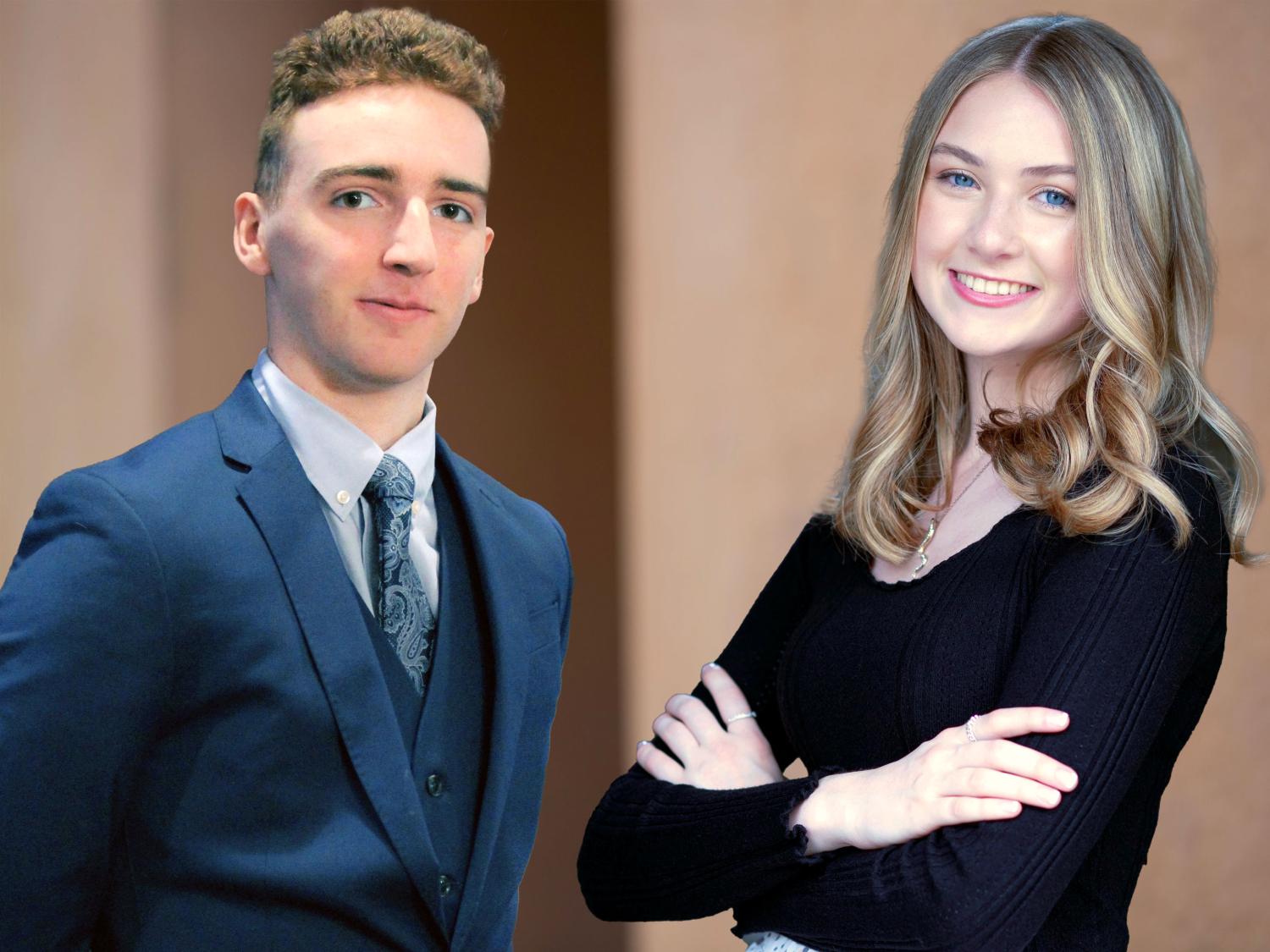 head shots of emmanuel kraft and lia gerboc