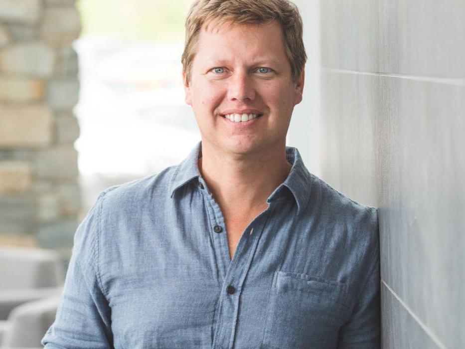A casual portrait of Sheetz Inc. President Travis Sheetz
