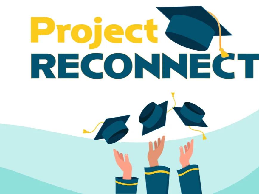 Graphic with text reading "Project RECONNECT"