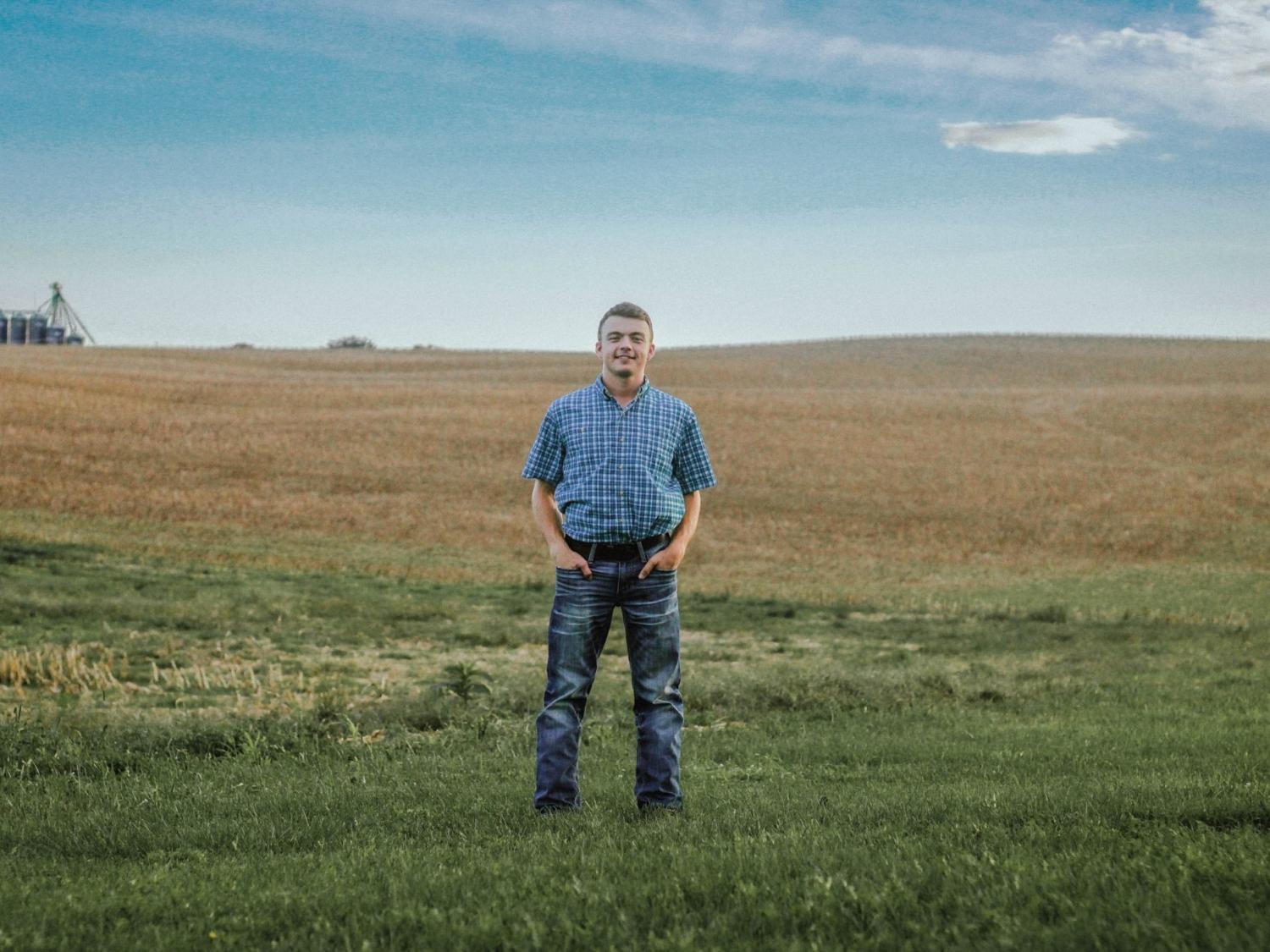 A person standing in a field