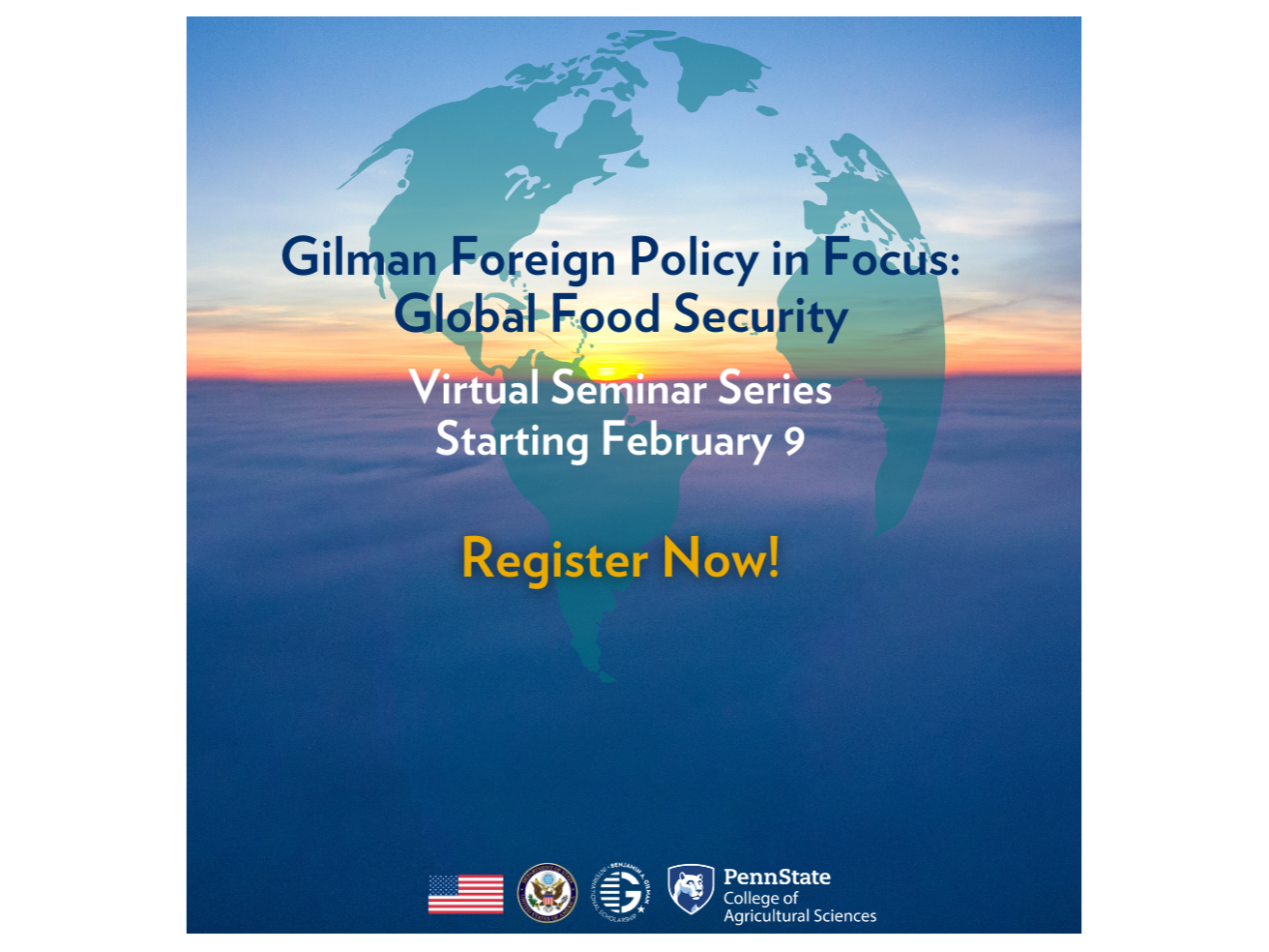 Food seminar image - a globe over an ocean