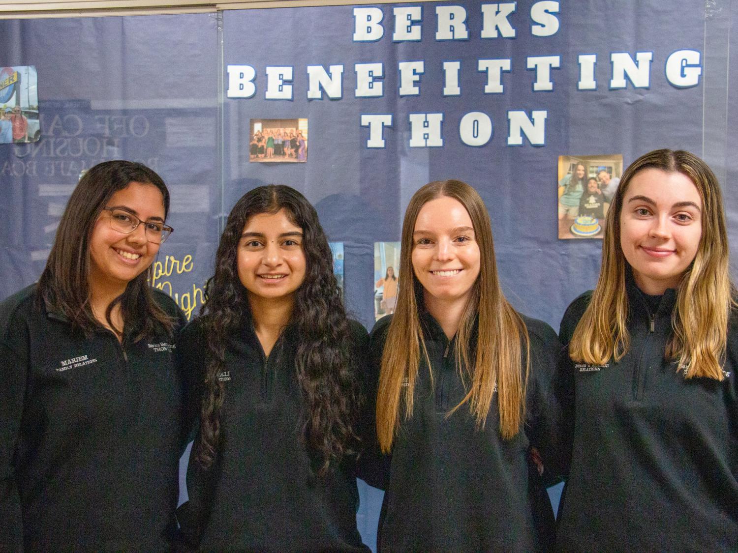Four female Berks students smile for the camera