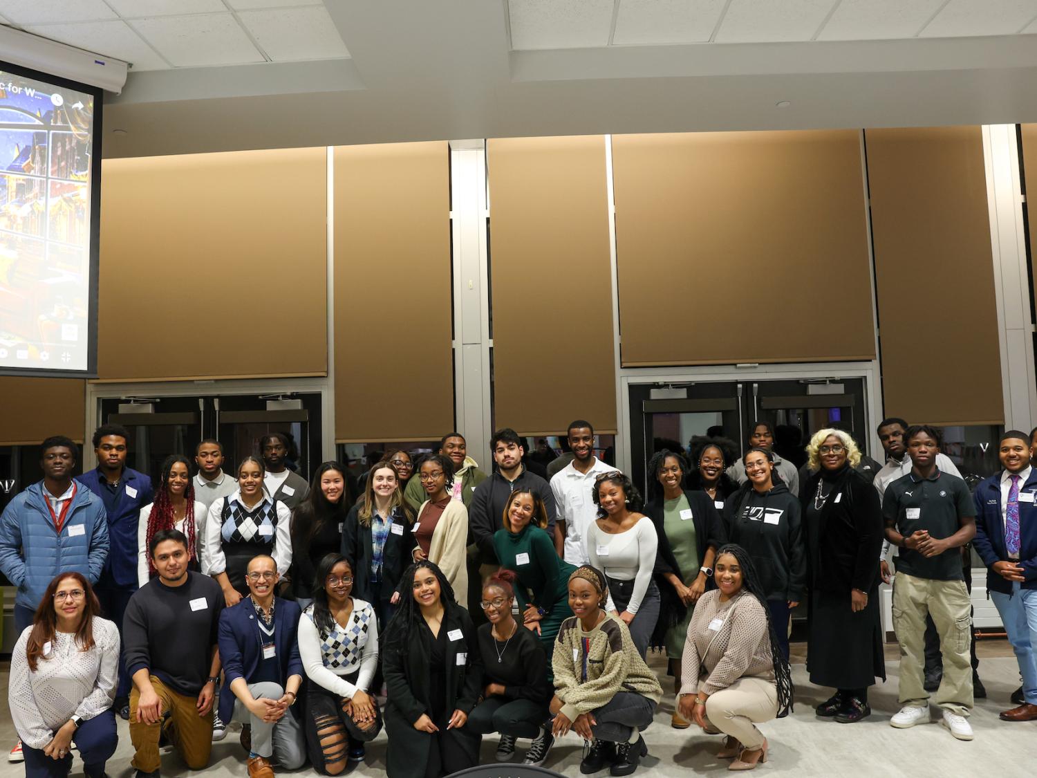 group of students smiling for photo