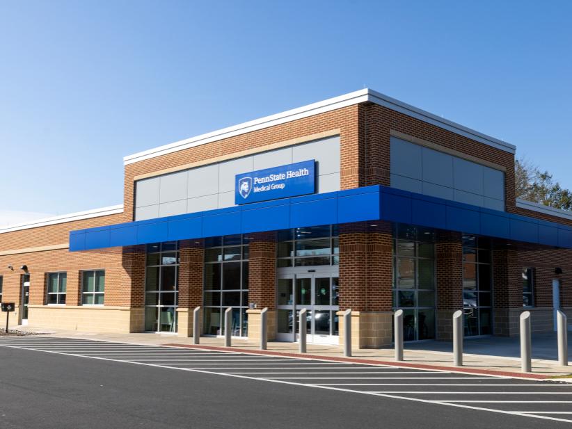 The front entrance of a medical clinic