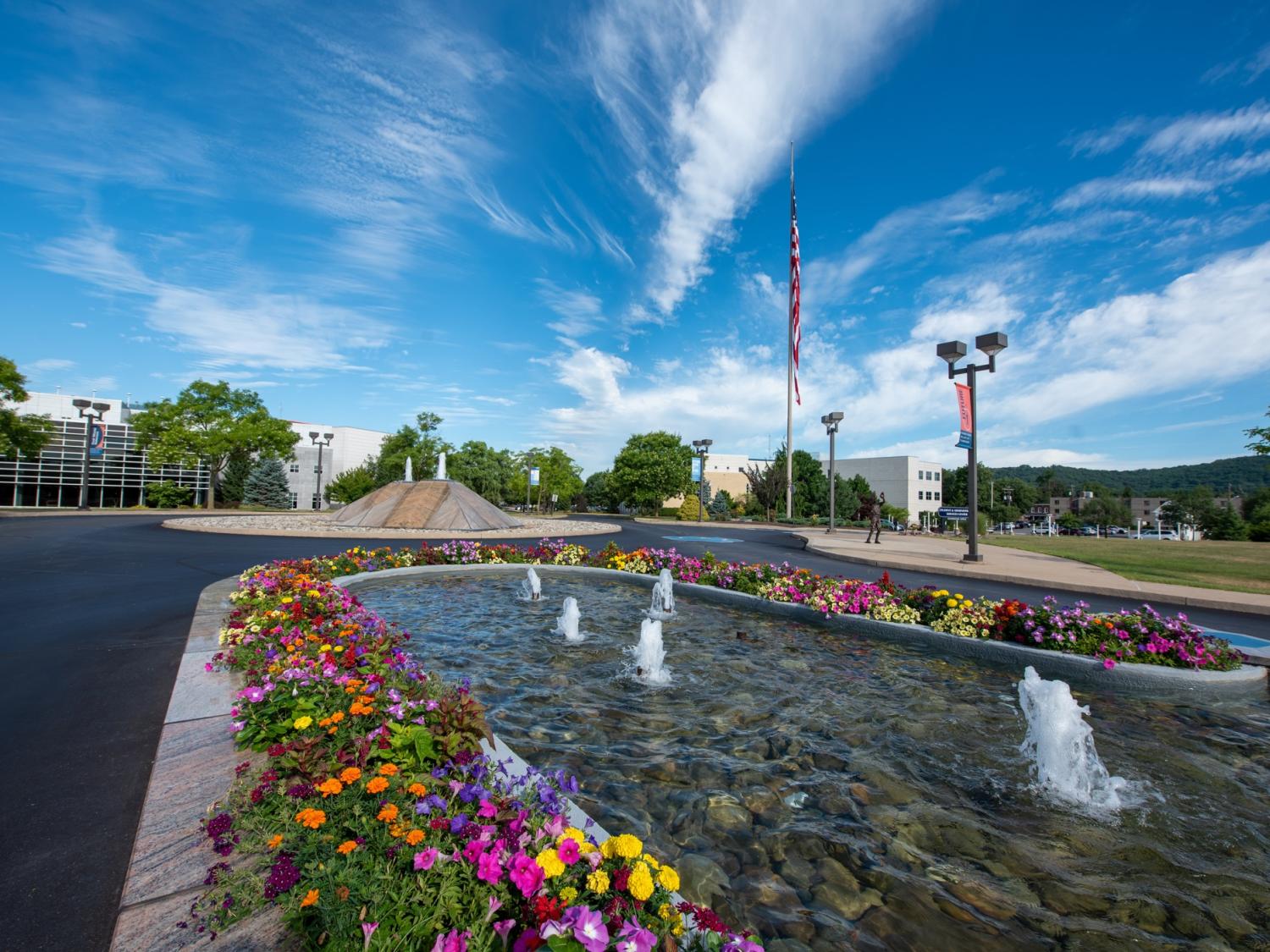 The Penn College campus with blue skies