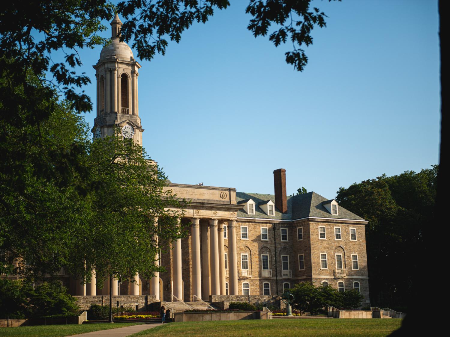 Old Main building and trees in summer