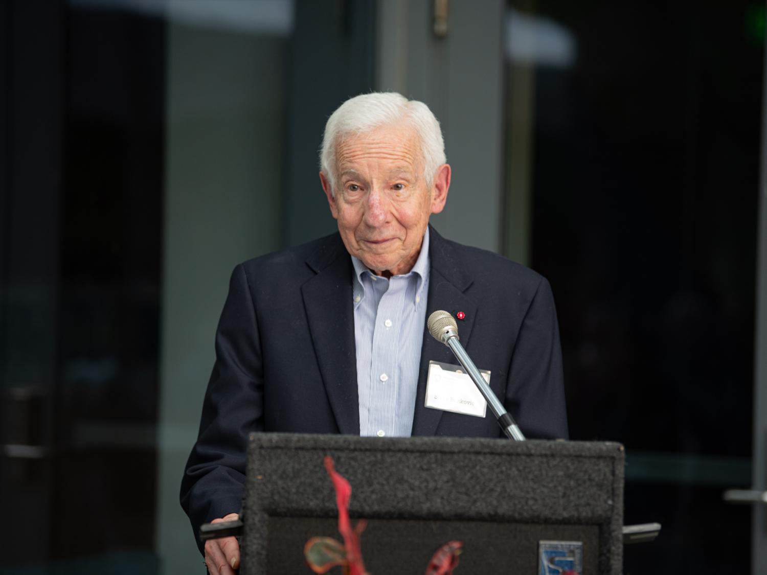 Person at a podium
