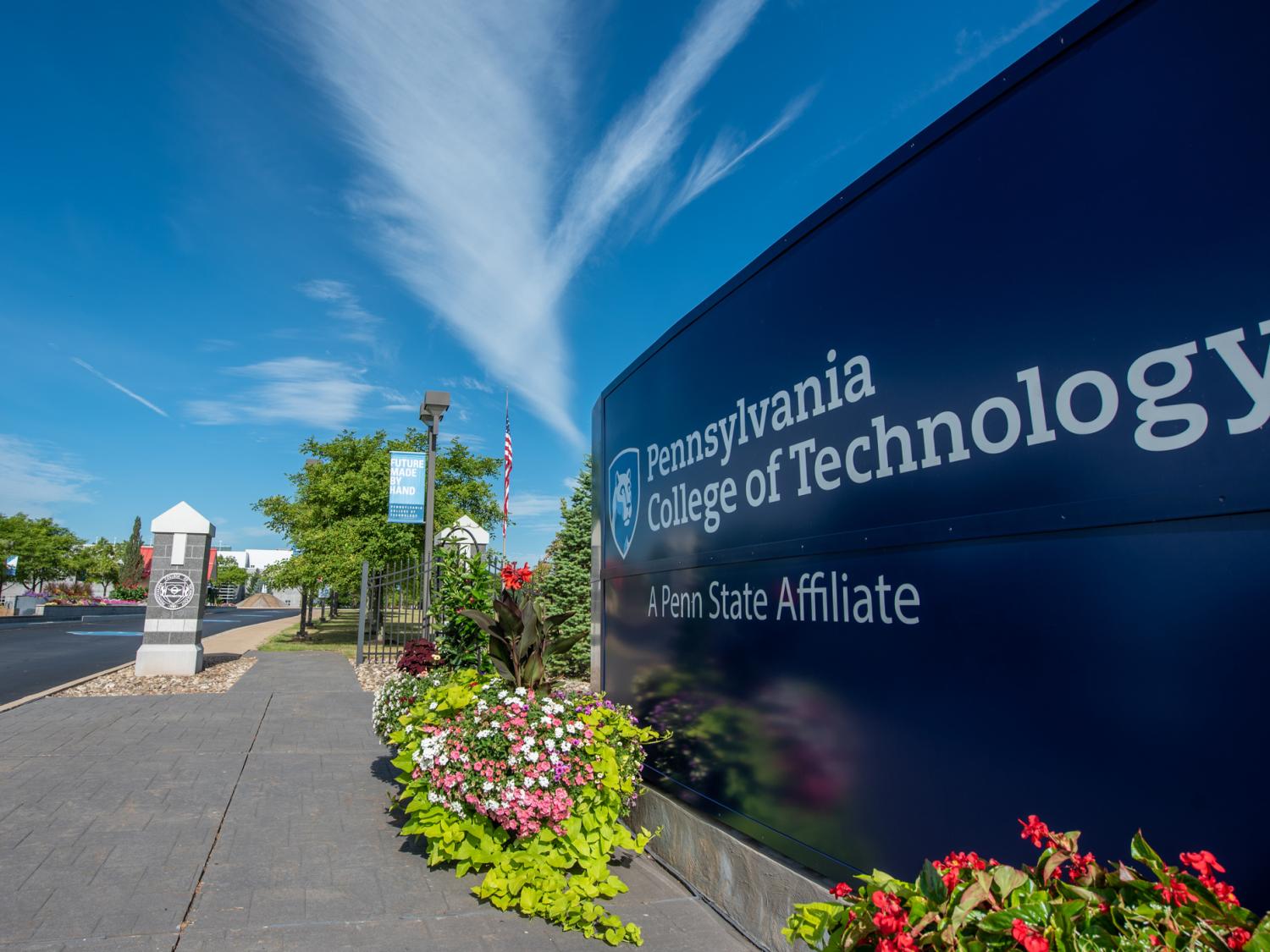 Penn College campus sign