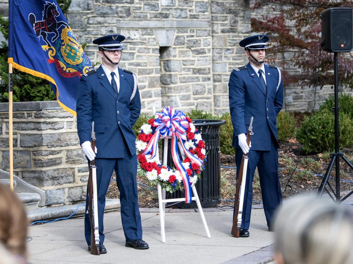 Veterans Day ceremony at Old Main