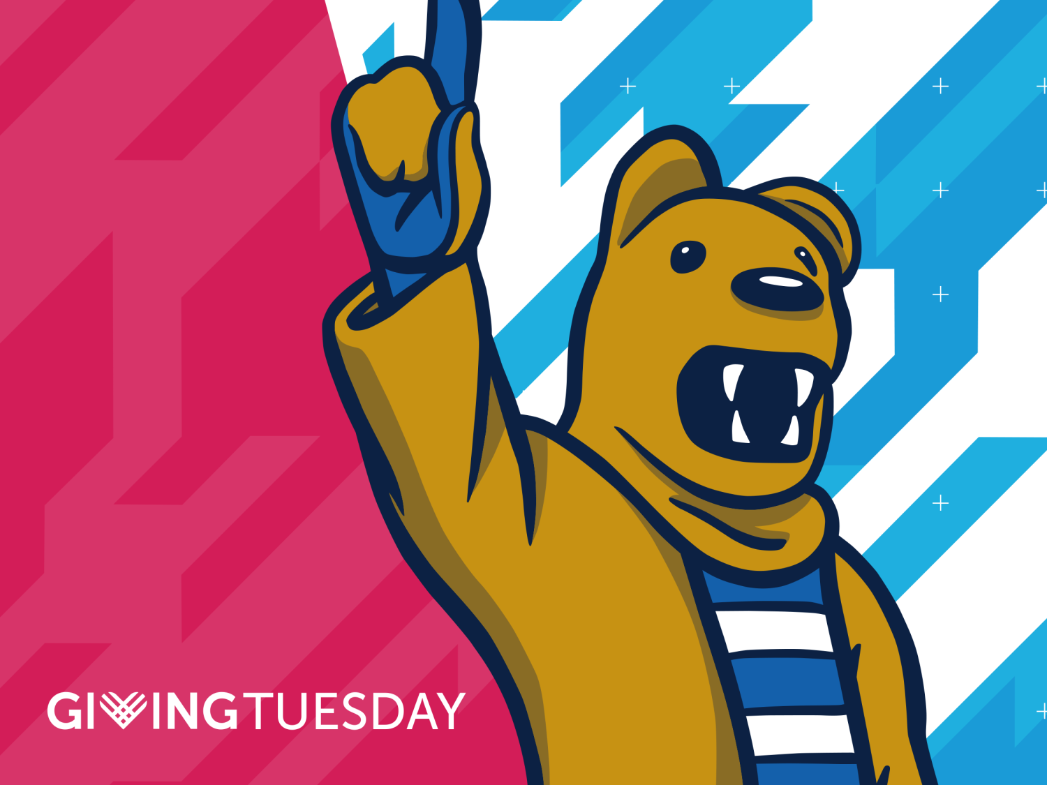 Animated Nittany Lion holding up an index finger