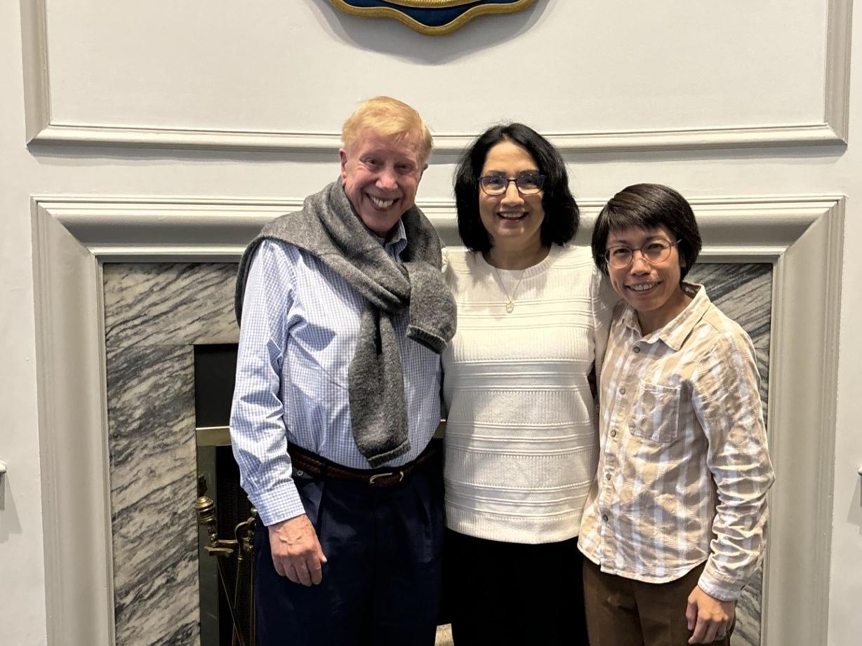 Jim Jimirro, President Bendapudi, and Ajchara Jimirro