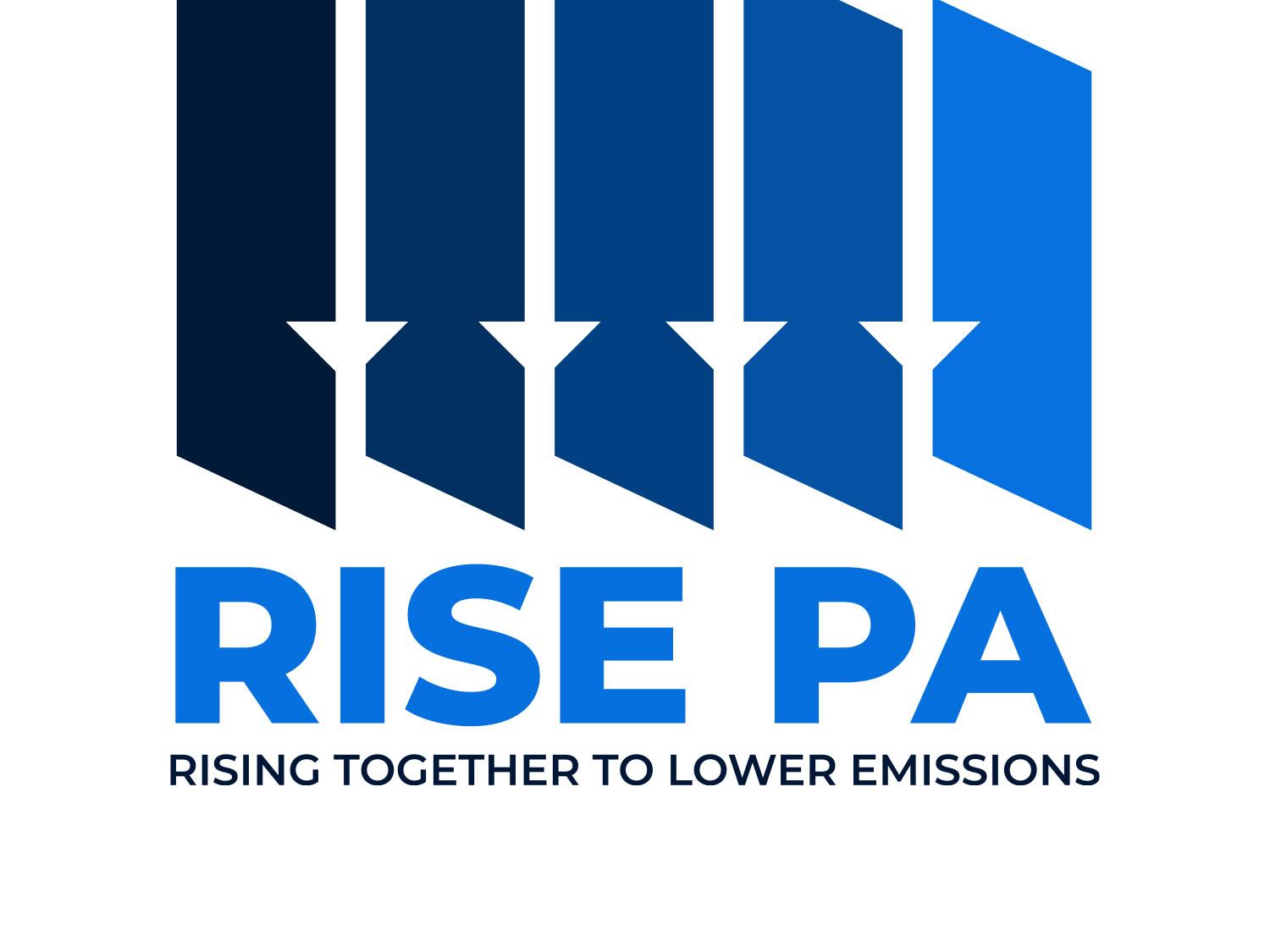 Image of RISE PA logo with gradient blue vertical shapes and text "RISE PA"