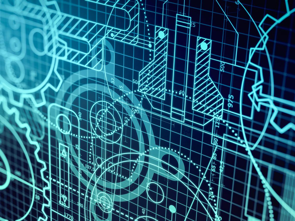 A graphic showing symbols that represent engineering