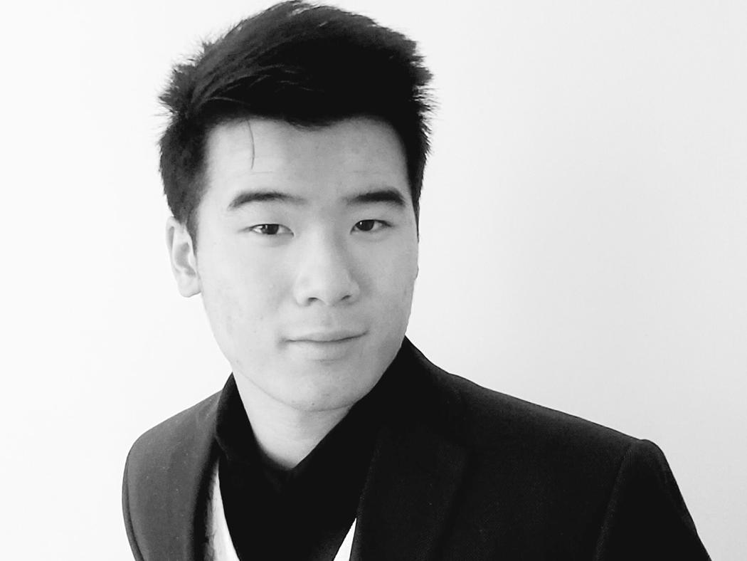 Black and white self photo of Jackie Zheng