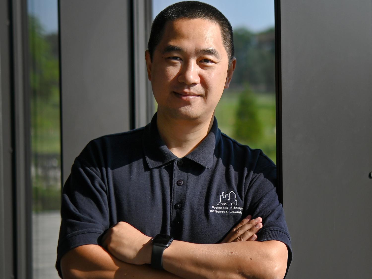 Portrait photo of a person in front of a window