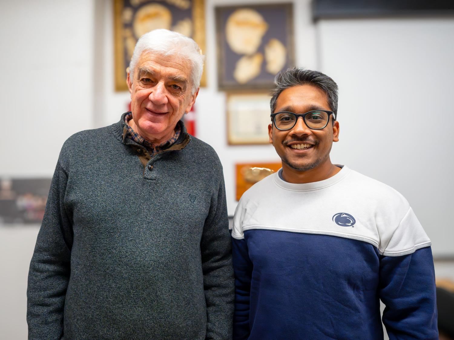 Mark Latash and Sayan Deep De smile at the camera