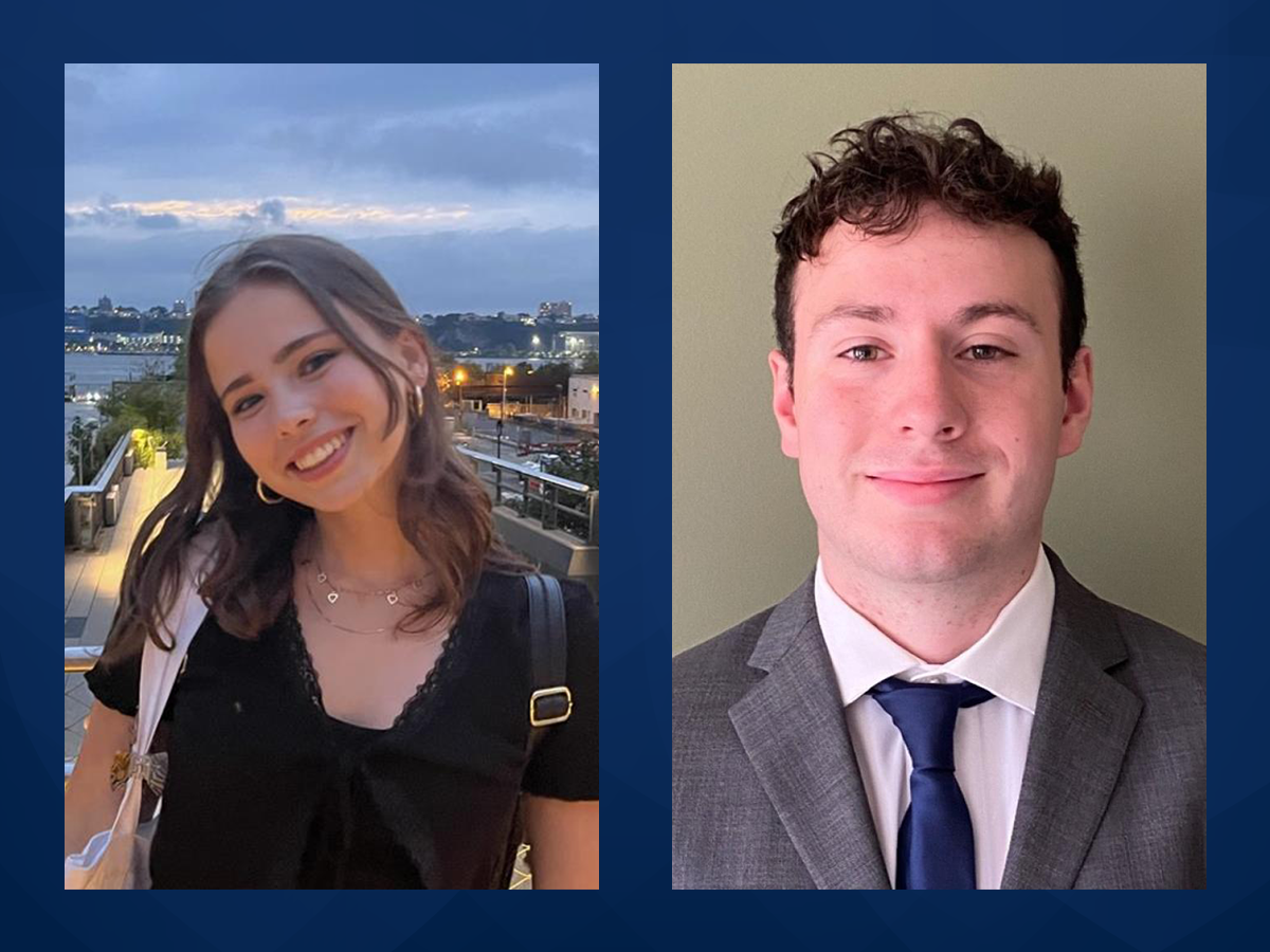 Side by side photos of Neela Pife and Colin Byrne