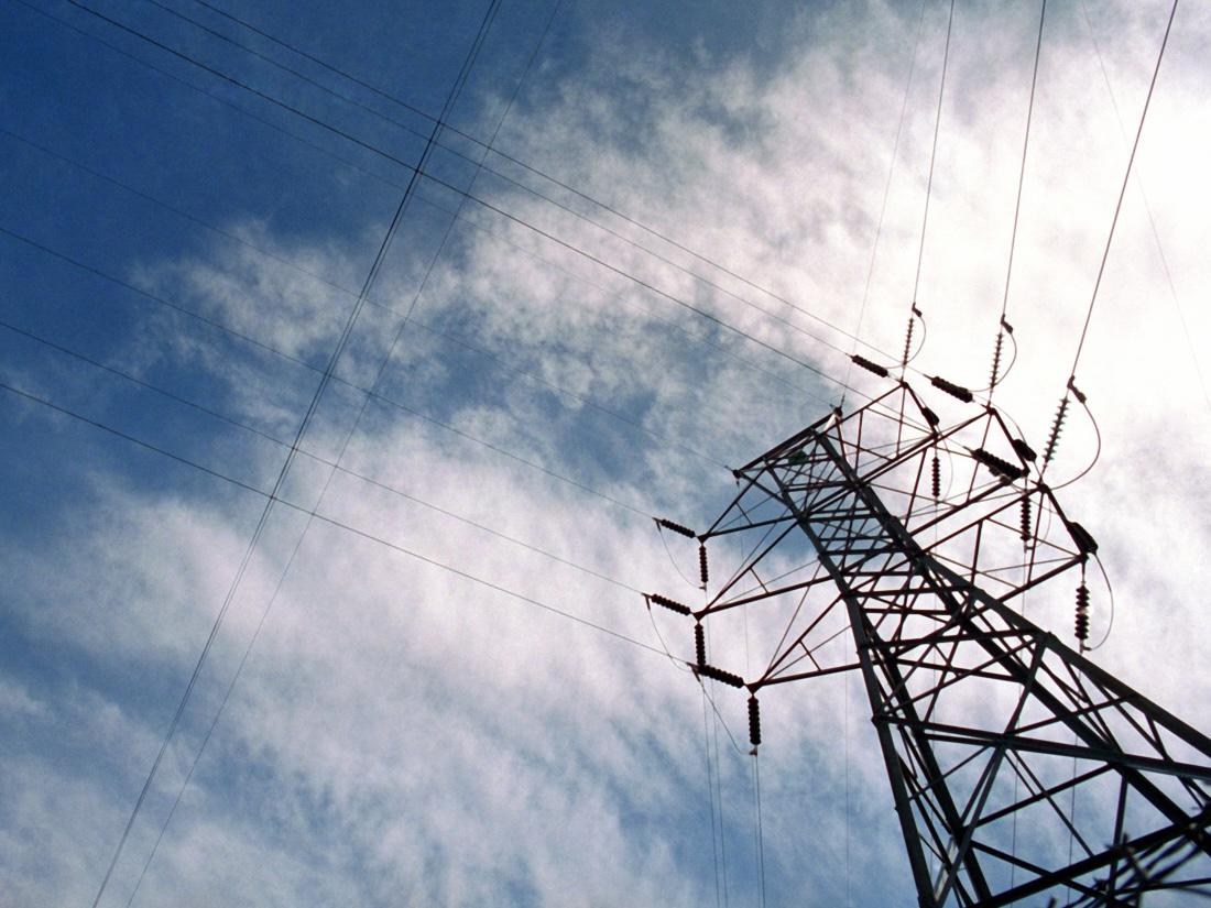Power lines appear in a photo provided by the U.S. Department of Energy.