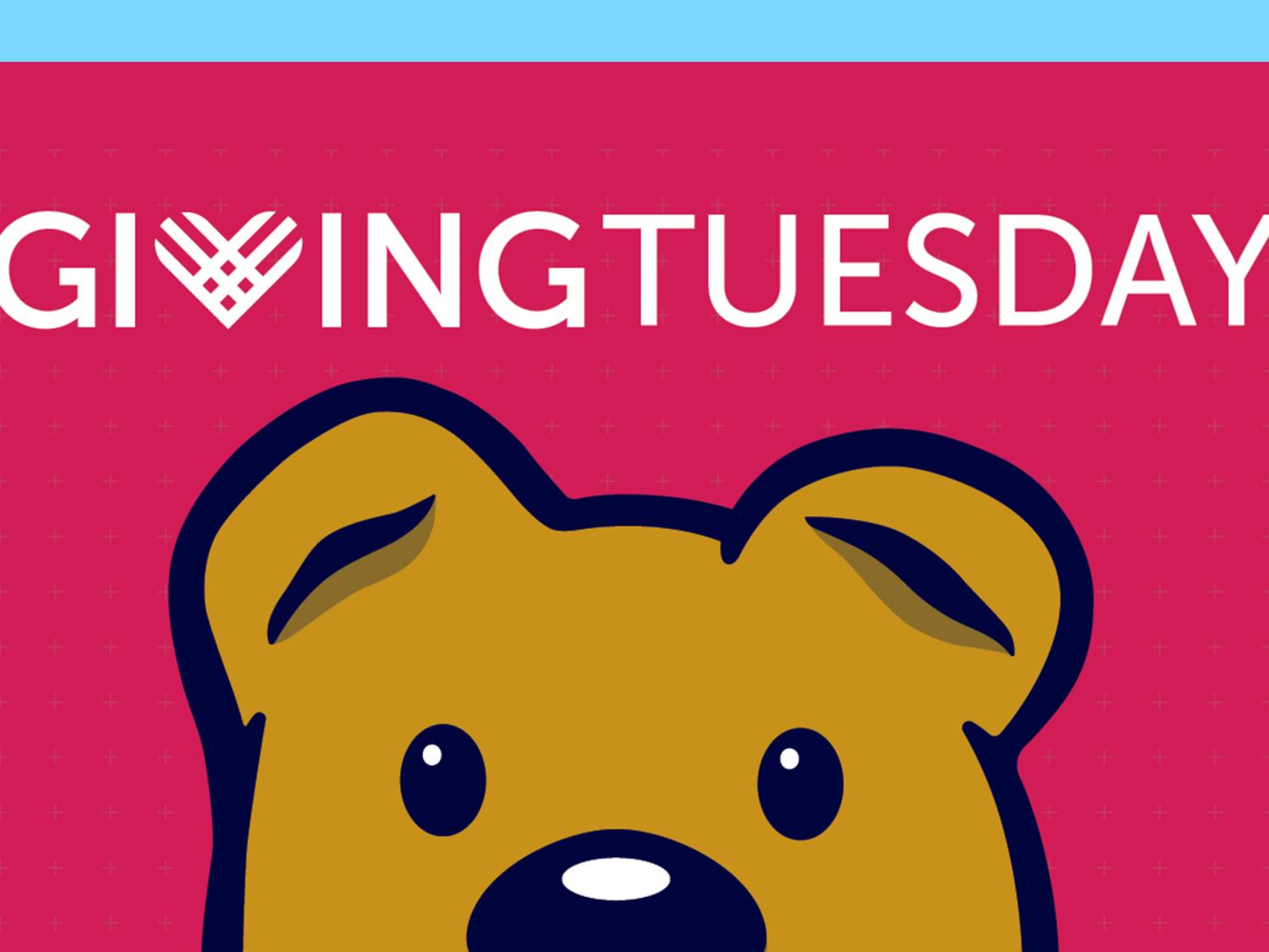 Animated Nittany Lion head with text reading "GivingTuesday"