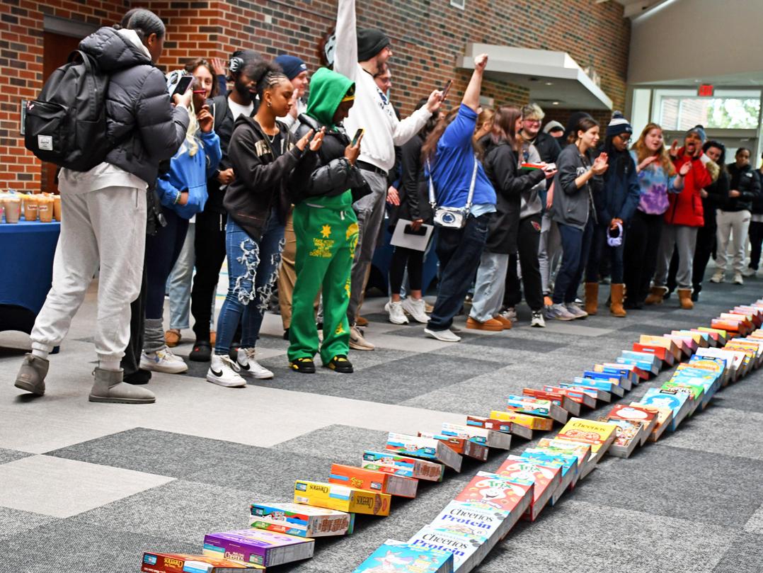 Cereal box domino effect