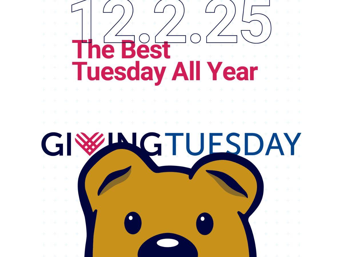 Penn State lion character on the bottom with 12.2.25 The Best Tuesday All Year on the top and the GivingTuesday logo