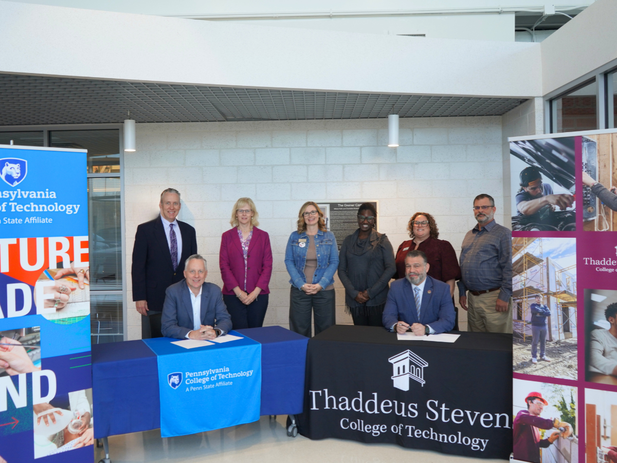 People gather for a group photo.
