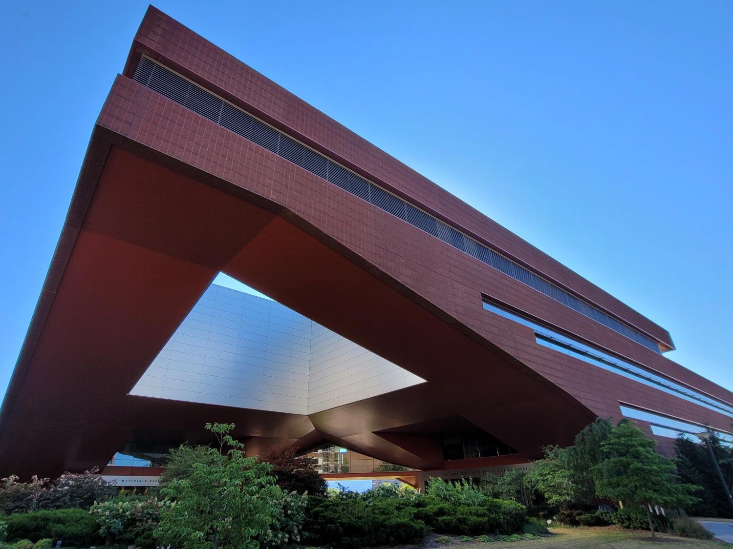 image of the Millennium Science Complex at sunset