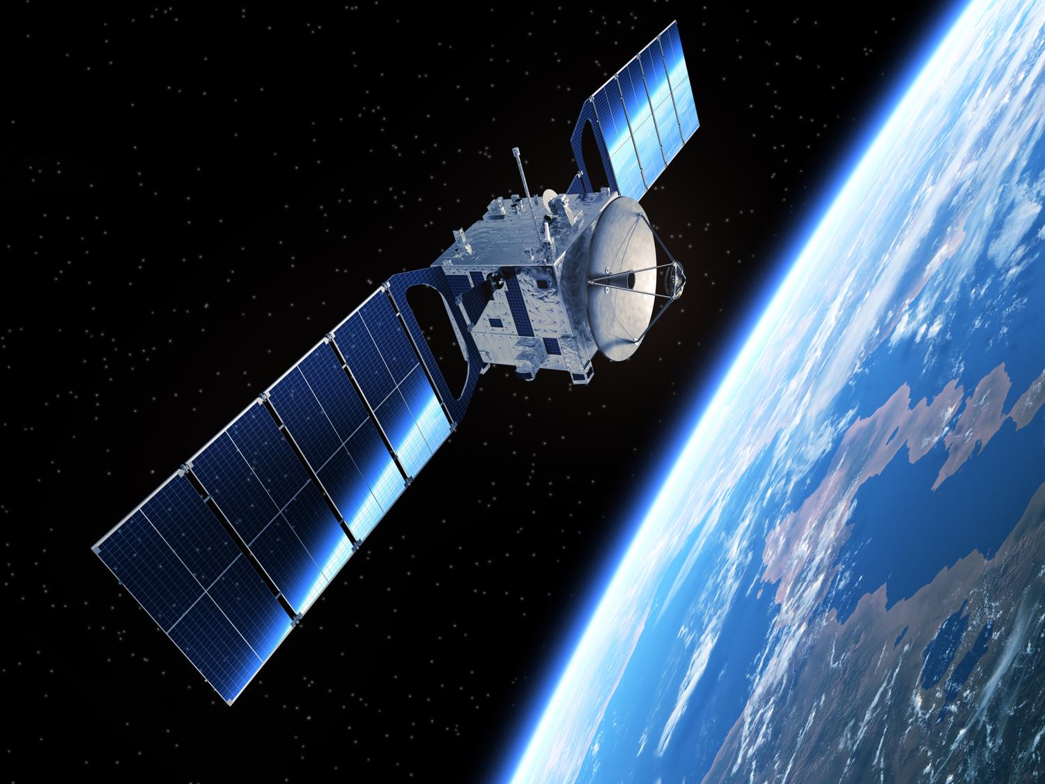 A satellite in space 